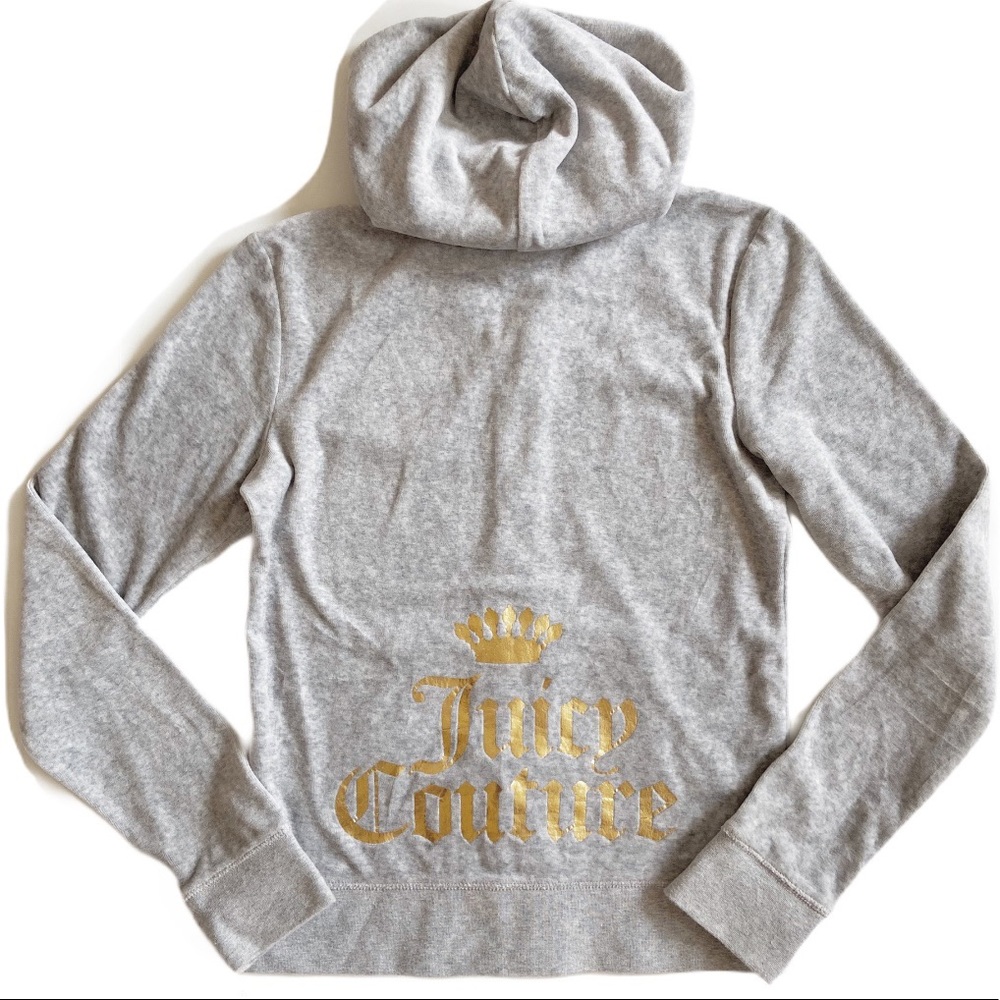 NEW Juicy Couture Velour Sweatshirt Hoodie Zip